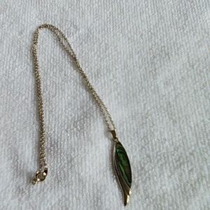 Ladies 18" multi color silver plated necklace and earring.